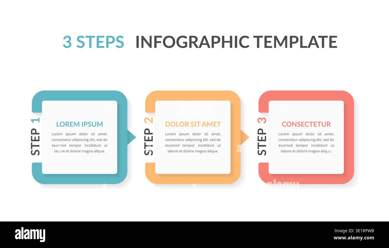 Infographic template with three elements with numbers and place for your text, workflow, process chart, steps or options, vector eps10 illustration Stock Vector