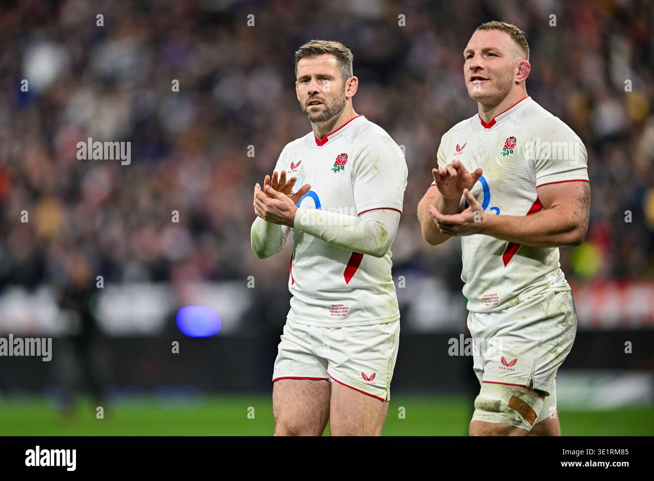 Elliot Daly and Sam Samuel Underhill during the rugby union Six Nations ...