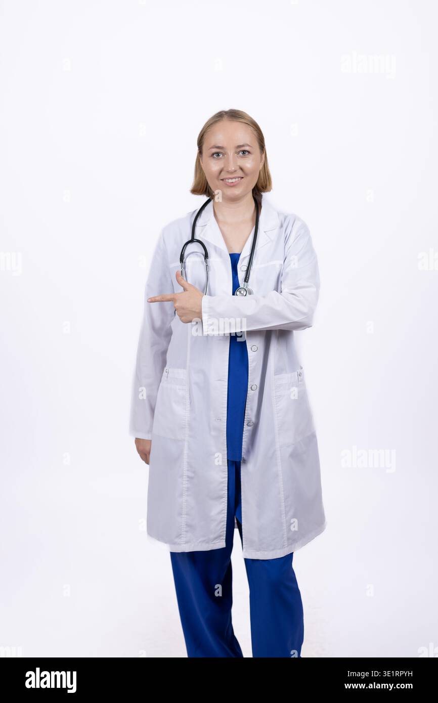 Female doctor posing with crossed arms Stock Photo
