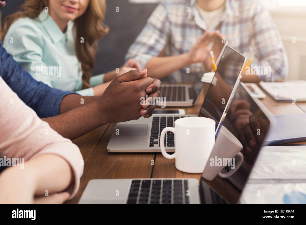 Programmers working in software developing company Stock Photo