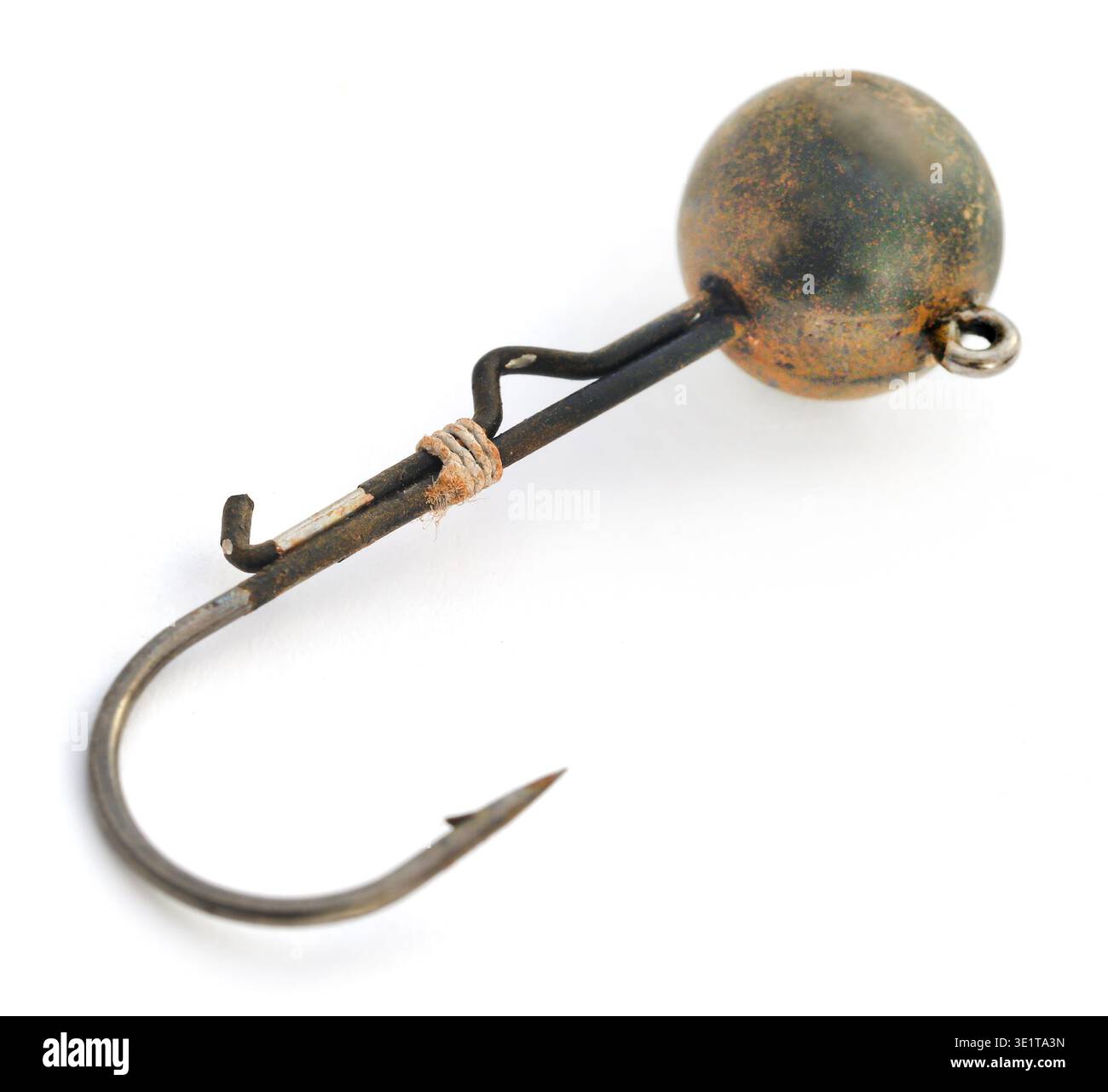 Jighead hook for catching predatory fish Stock Photo