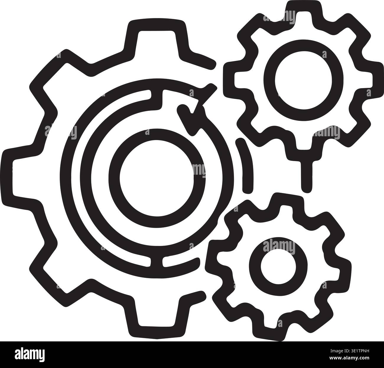 Line system settings icon hi-res stock photography and images - Alamy