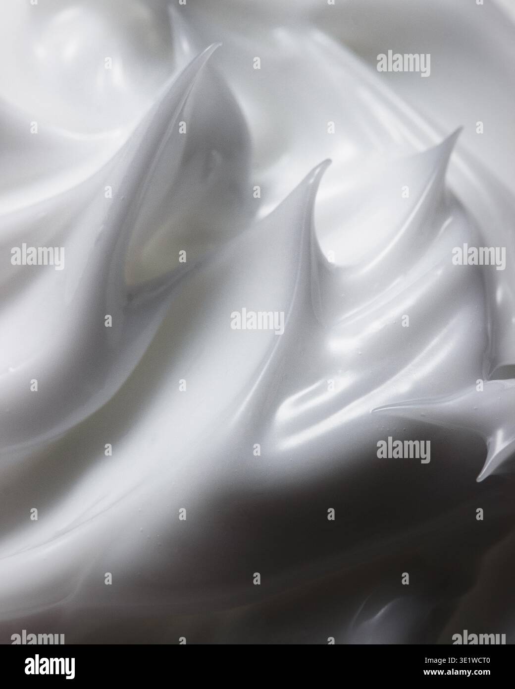 Silky Facial Cream Texture Close Up Stock Photo
