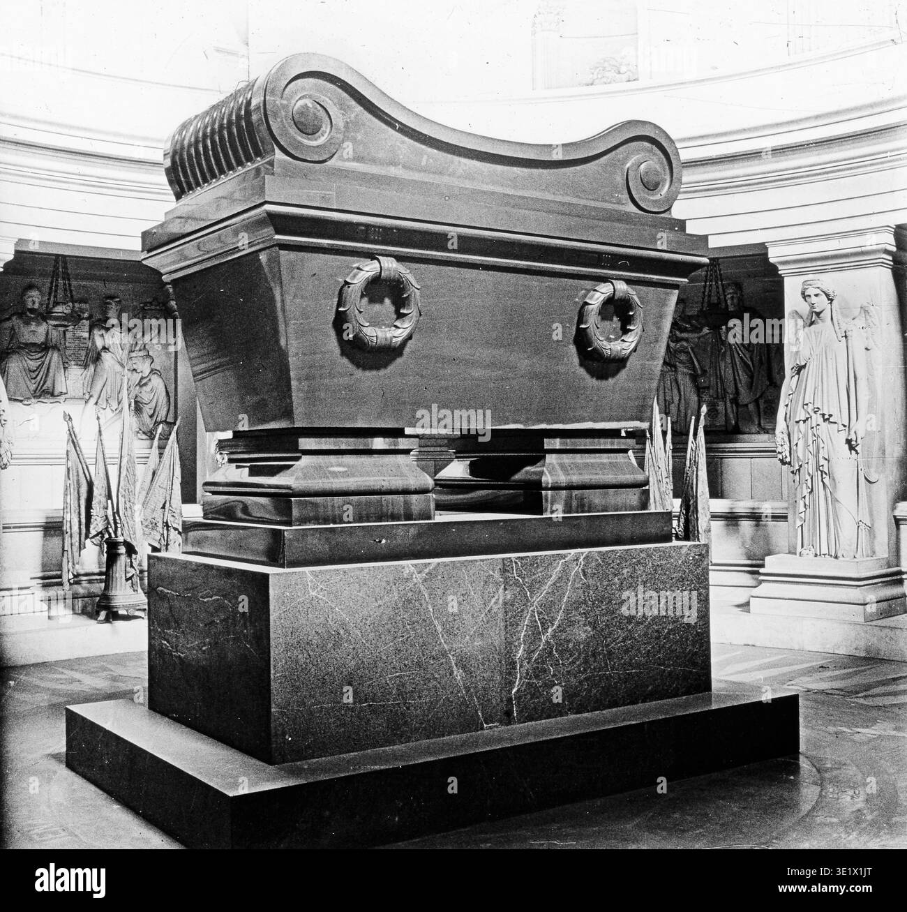 Open Crypt The tomb of Napolean, Paris, 1928. Tomb of Napoleon in the open crypt ...
