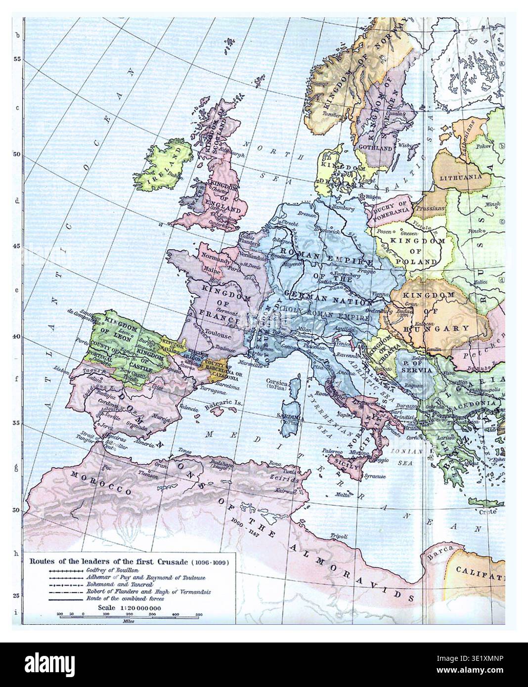 1096 1099 crusade expedition routes hi-res stock photography and images ...