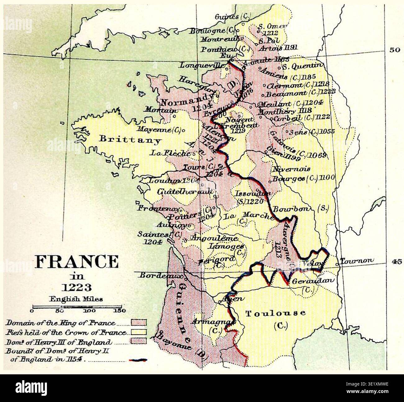 Map of france showing toulouse hi-res stock photography and images - Alamy