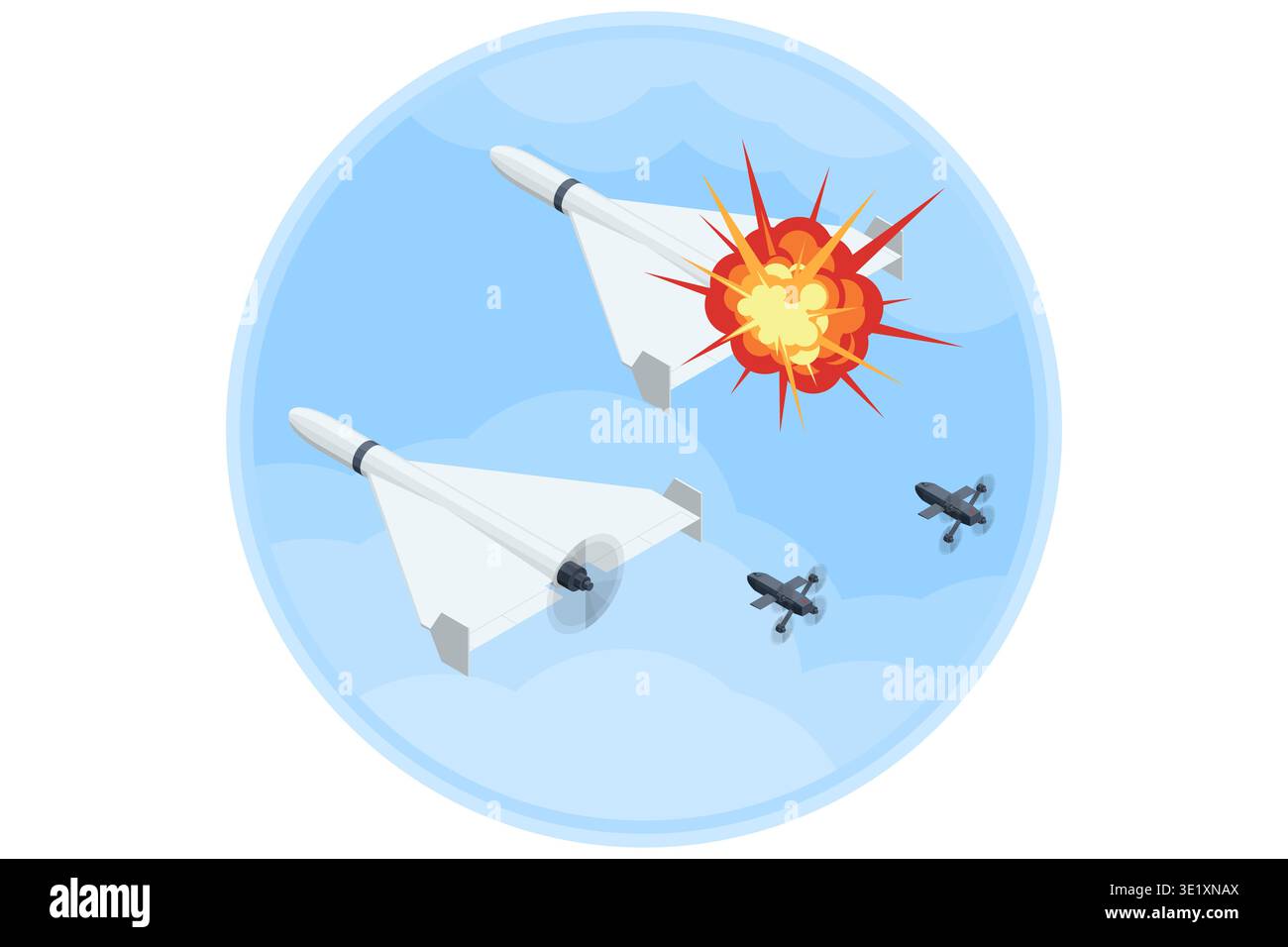 Uav Interceptions Combat strike drone Stock Vector Images - Alamy