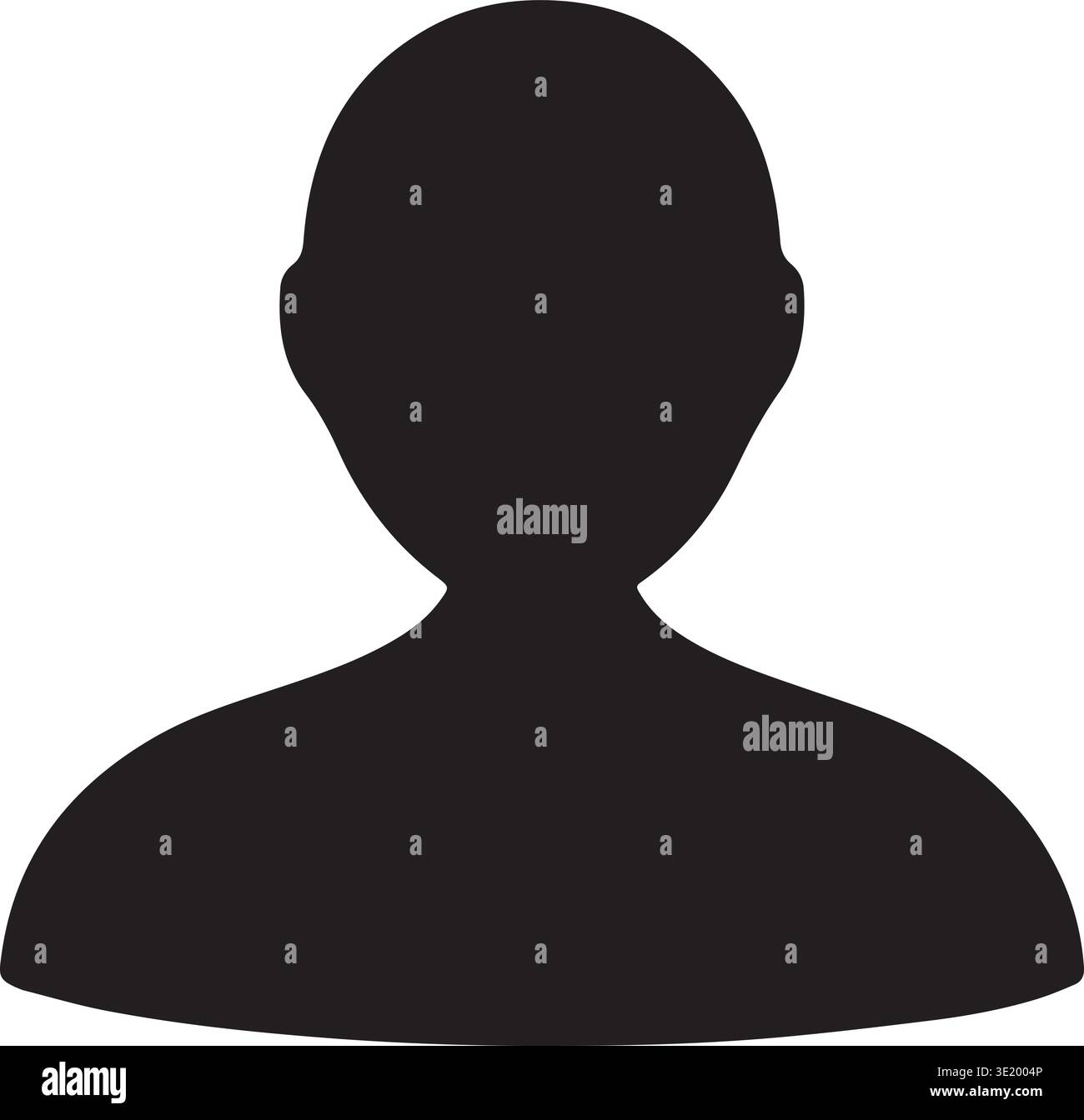 Generic Anonymous User Profile Avatar Silhouette Icon Black And White Stock Vector