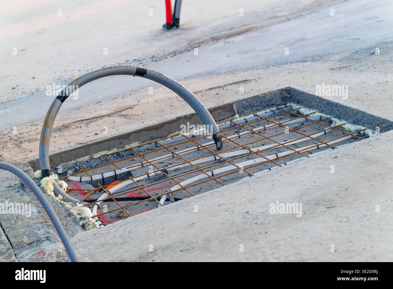 Pipe Embedded Steel reinforcement embedded in concrete hi-res stock photography and ...