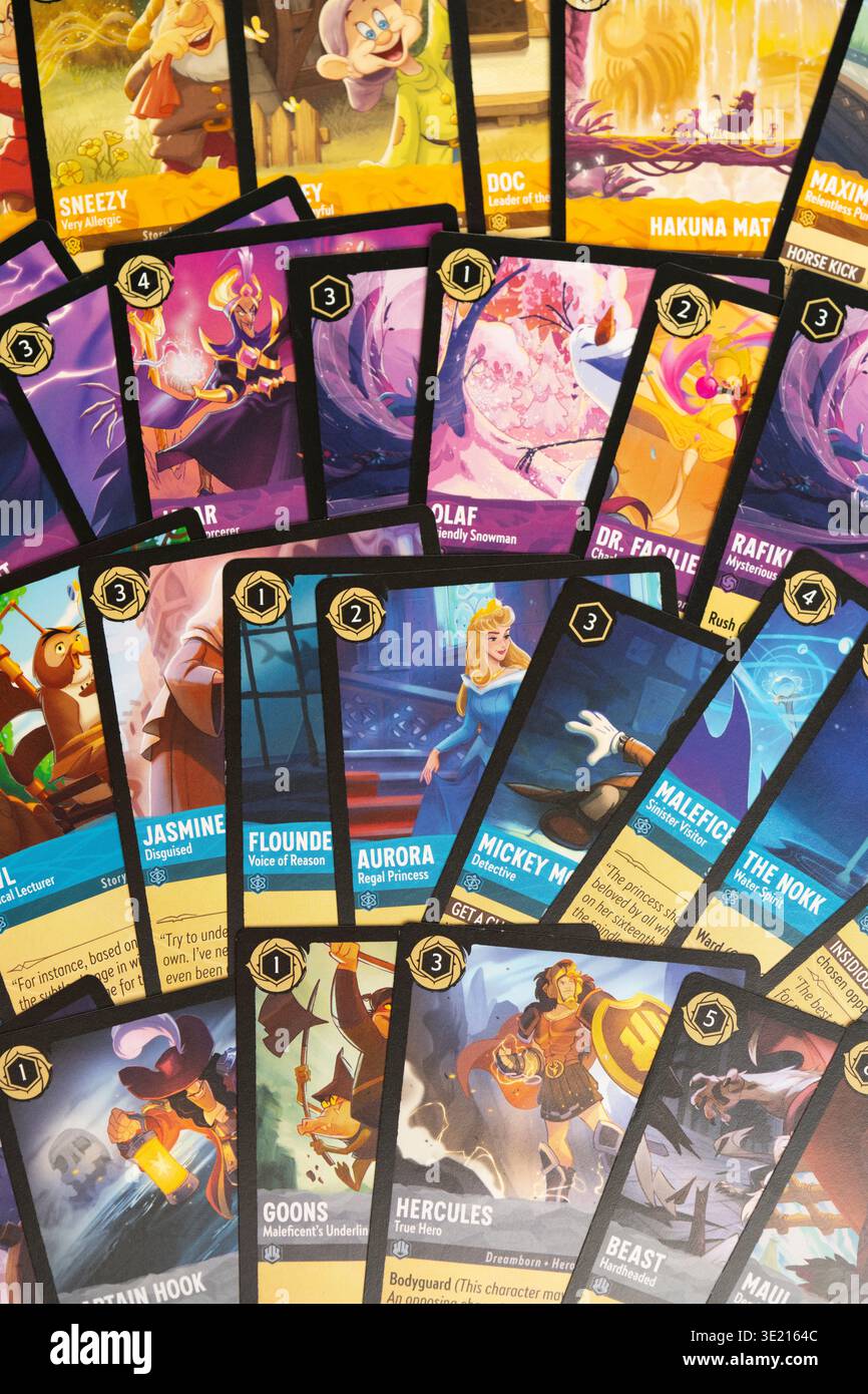 Trading card game disney lorcana hi-res stock photography and images - Alamy