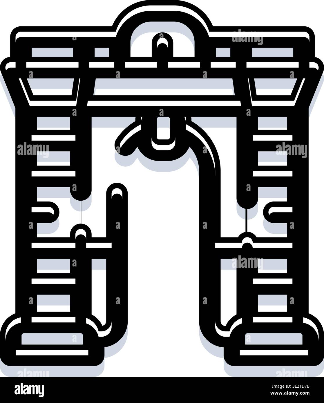 Triumphal arch landmark vector illustration icon Stock Vector Image ...