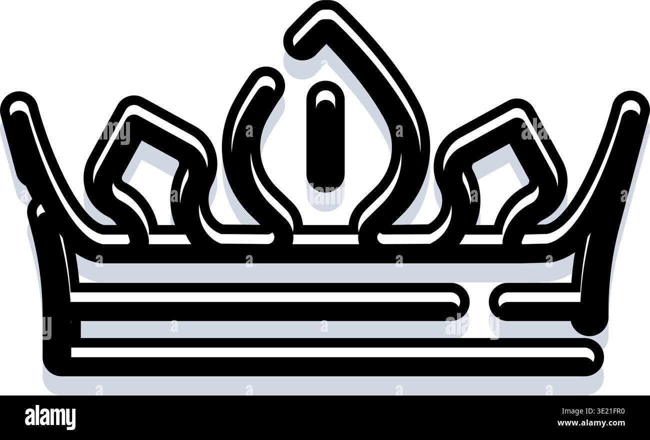 Crown icon representing success royalty and leadership Stock Vector ...