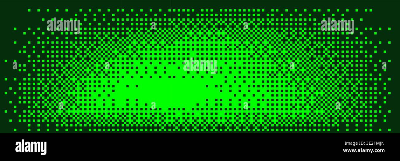 Dither bitmap background in green display color Stock Vector