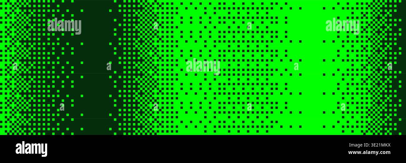 Dither bitmap vector texture. Abstract green gradient transition Stock Vector