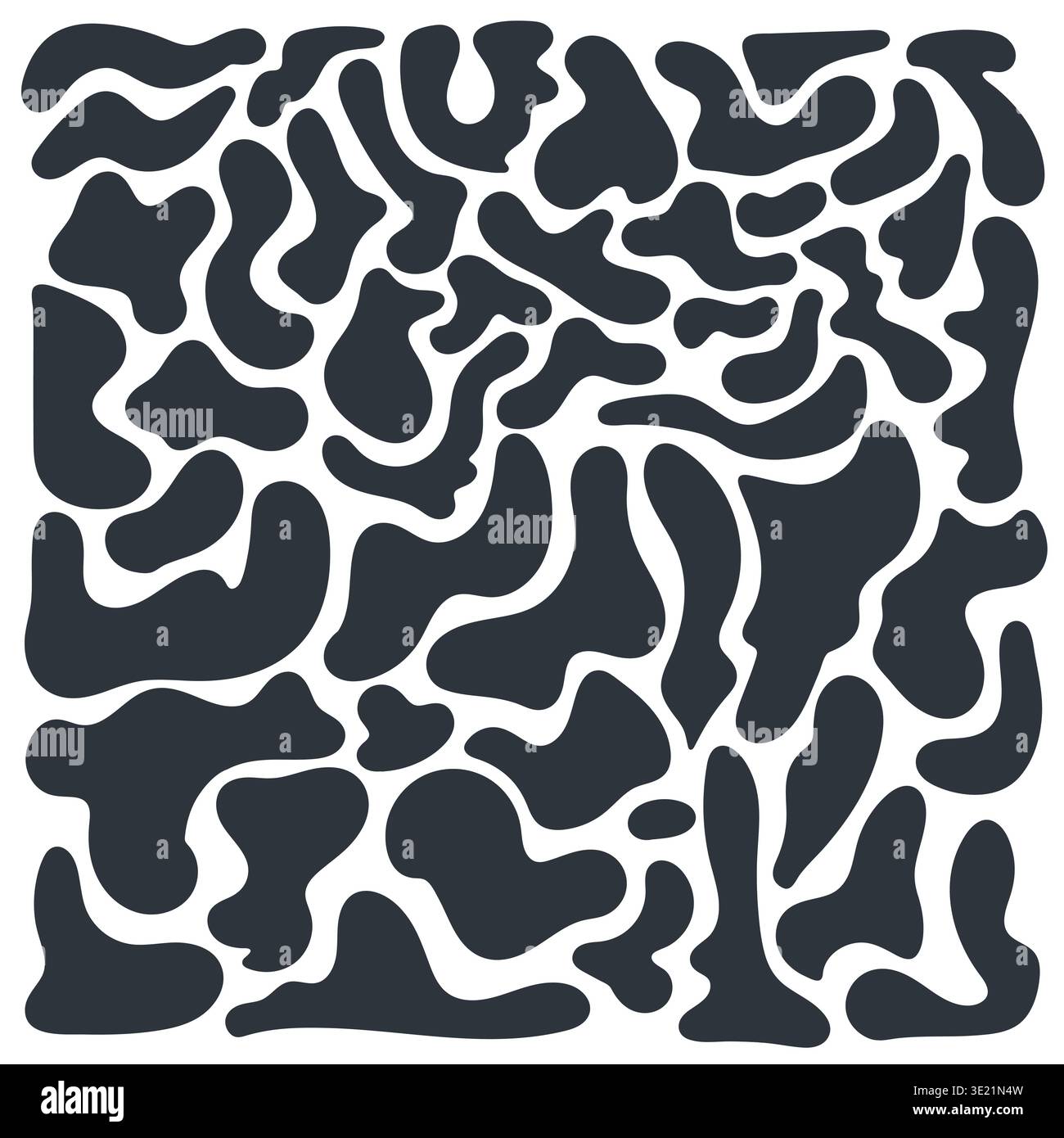 Irregular blobs background. Set of abstract organic shapes Stock Vector ...