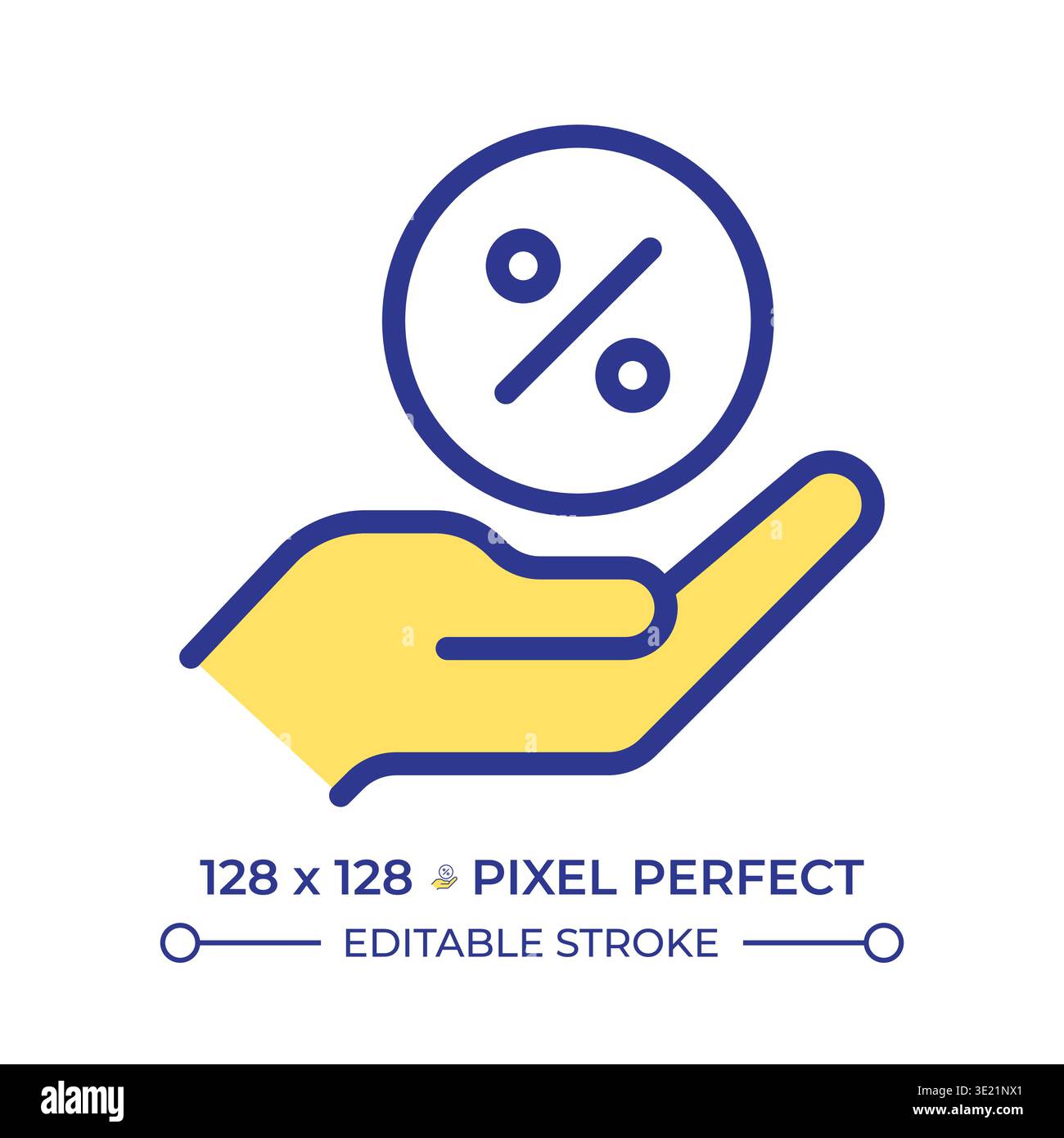Commission pixel perfect line color icon Stock Vector
