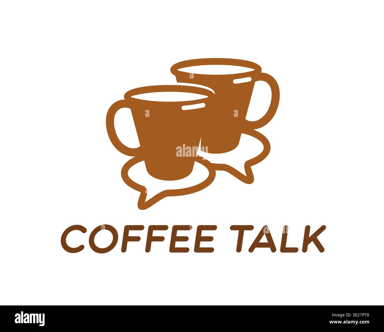 Coffee talk icon, chat communication symbol Stock Vector