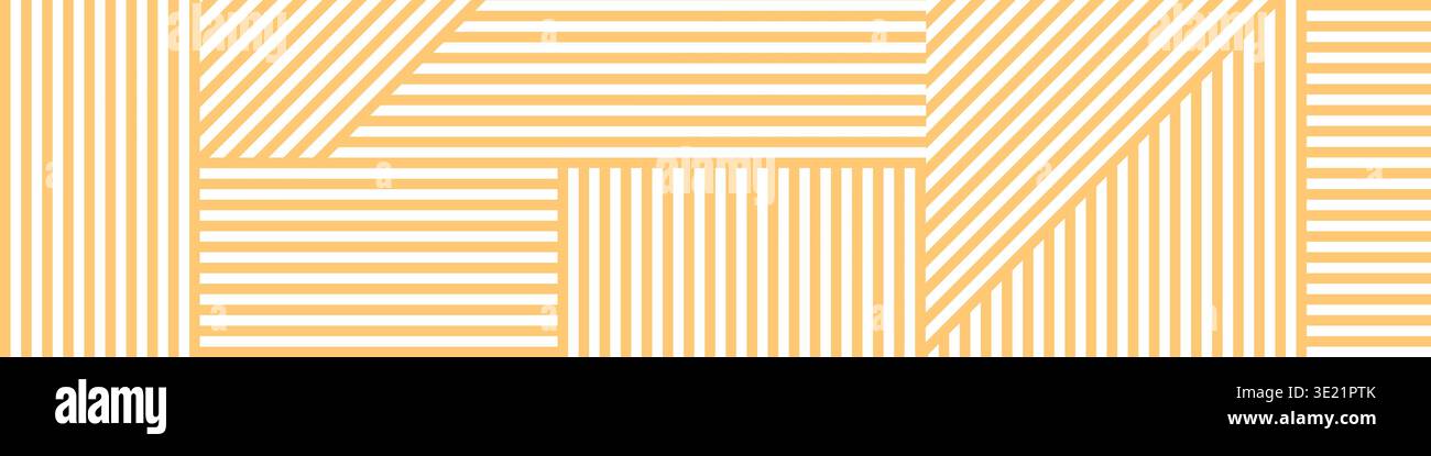 Spaghetti background. Abstract yellow geometric pattern with macaroni. Pasta poster Stock Vector