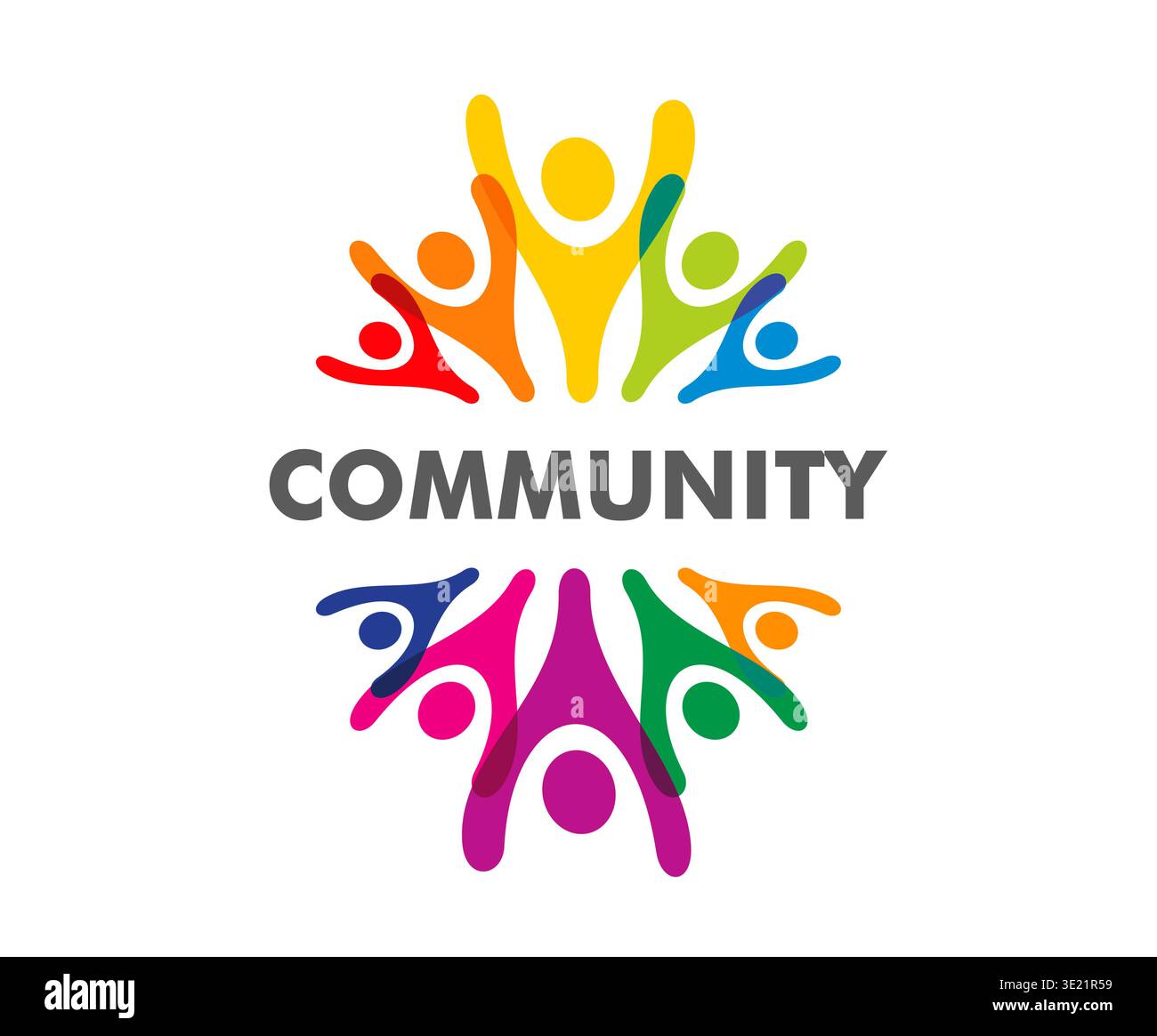 Happy family, people union, human community icon Stock Vector Image ...