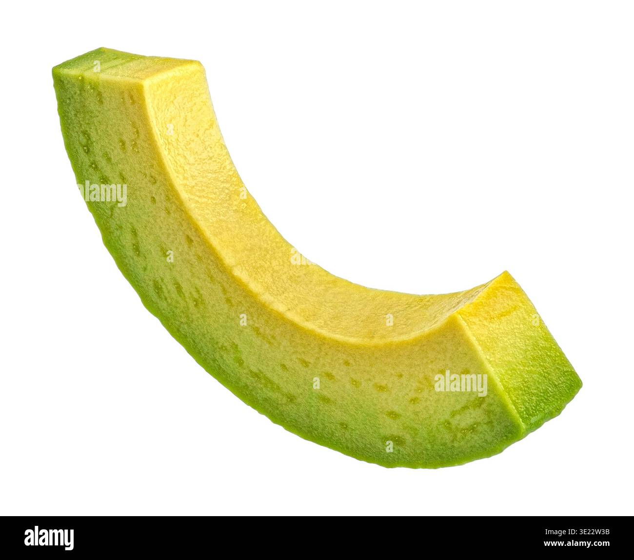 Avocado slice isolated on white background Stock Photo