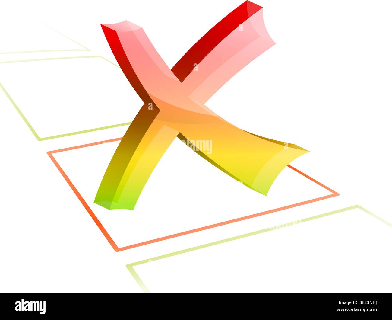 3D Check Mark, isolated on white, easy change color, vector illustration Stock Vector