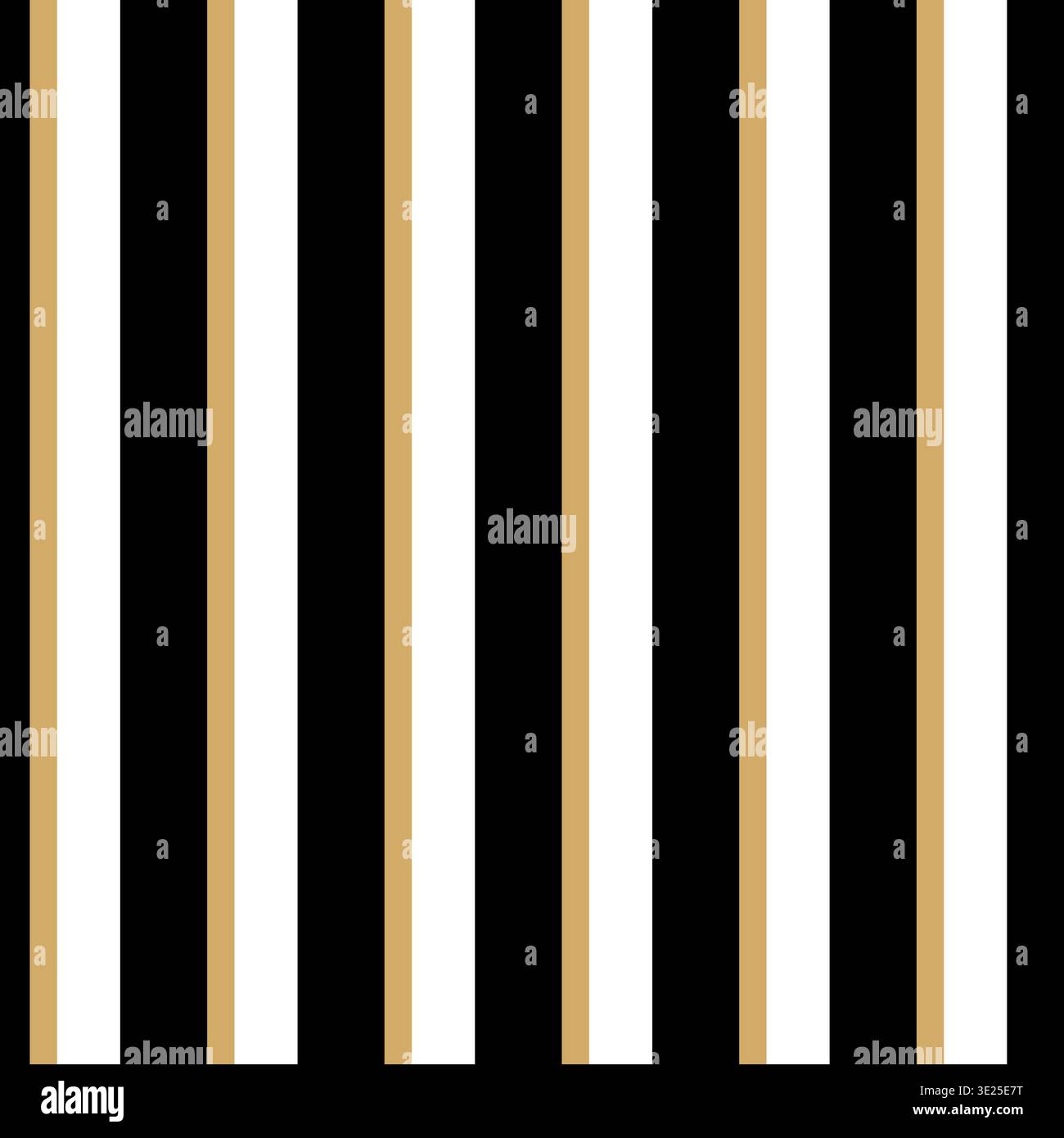 Stripes Black and Gold Color Seamless Pattern Vector Stock Vector
