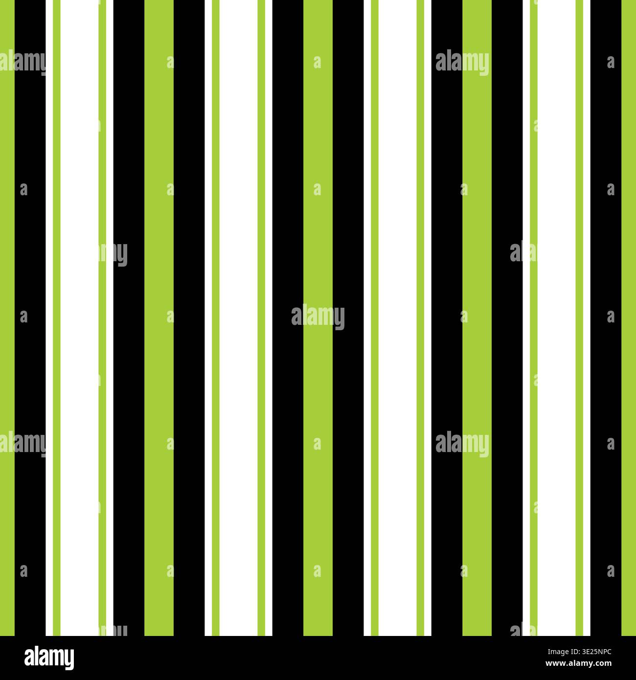 Stripes Black and Green Color Seamless Pattern Design Vector Stock Vector