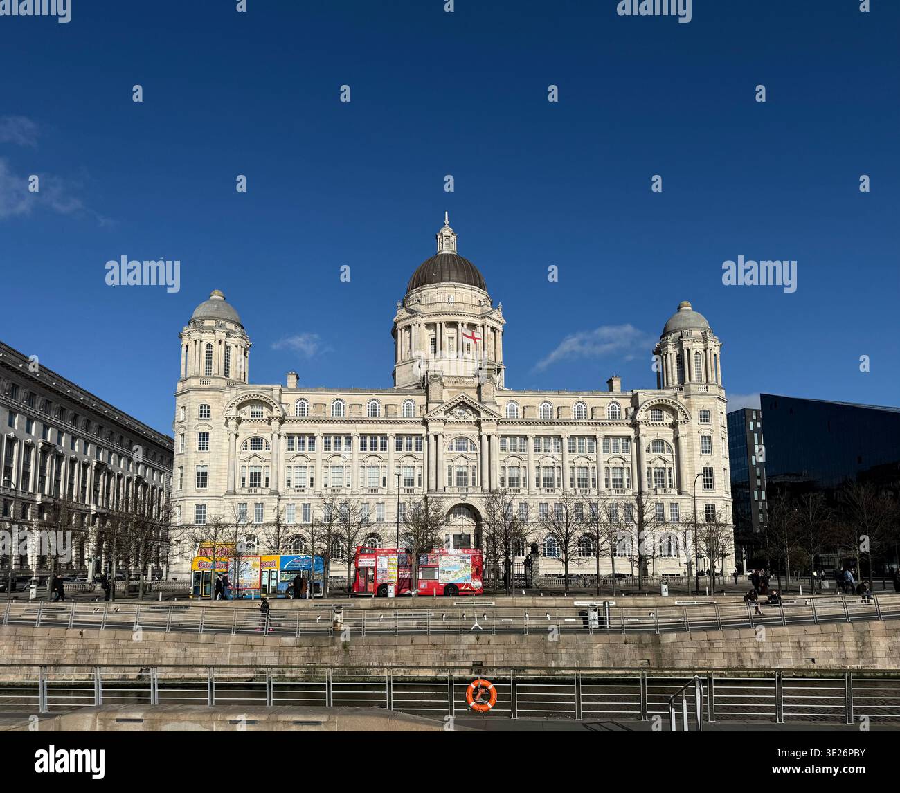The Port Authority Building one of the three Graces at Pier Head, Liverpool - Smartphone Captured Stock Image