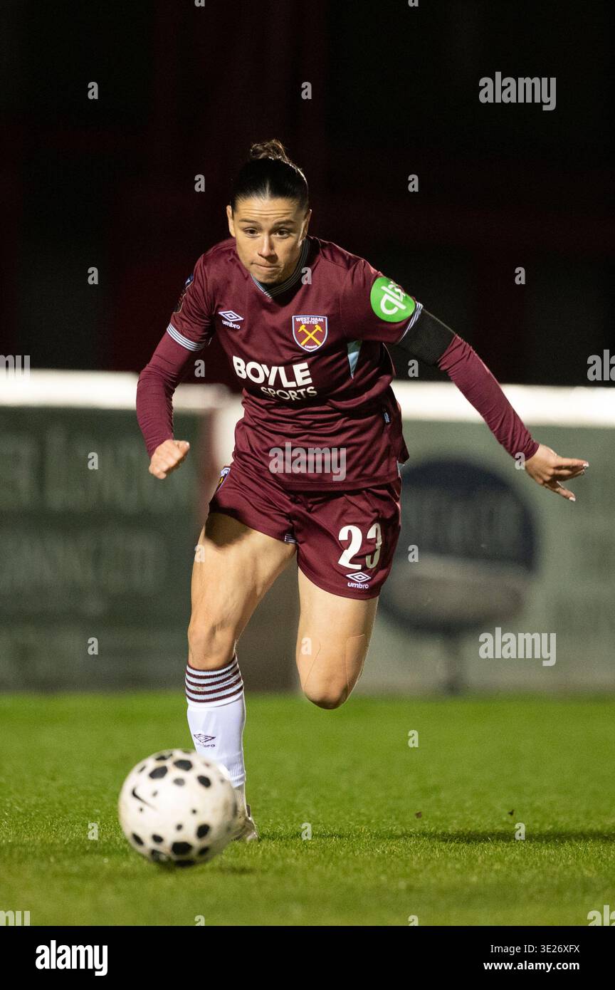 London, England. 18th Mar 2026. West Ham United's Ffion Morgan during ...