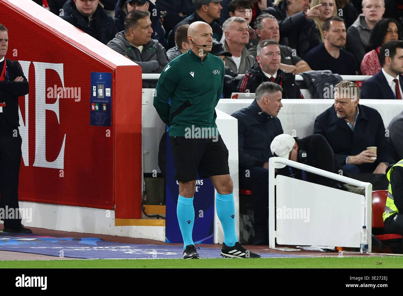 Fourth official Pawel Raczkowski during the Liverpool v Galatasaray S.K ...