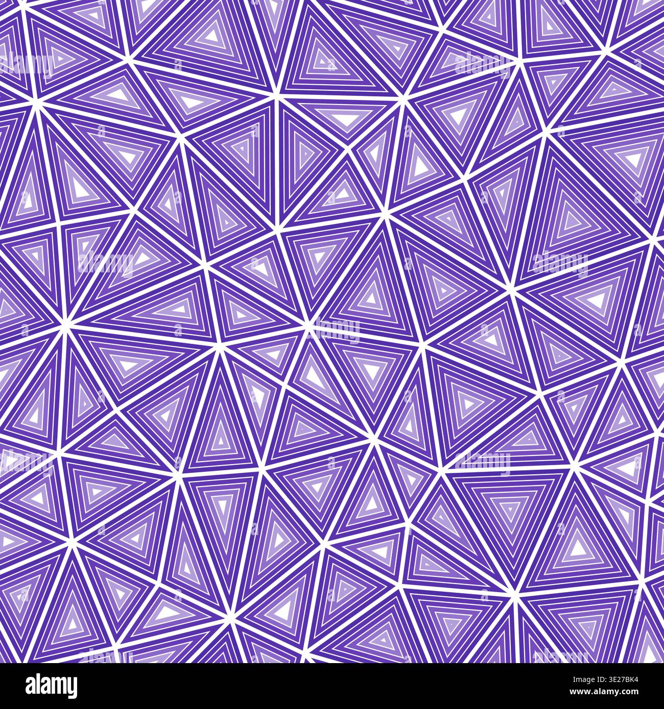 Abstract Mosaic Background. Medium triangles size. Multiple repeated inner triangles. One tone colored style. Repeatable pattern. Stock Vector