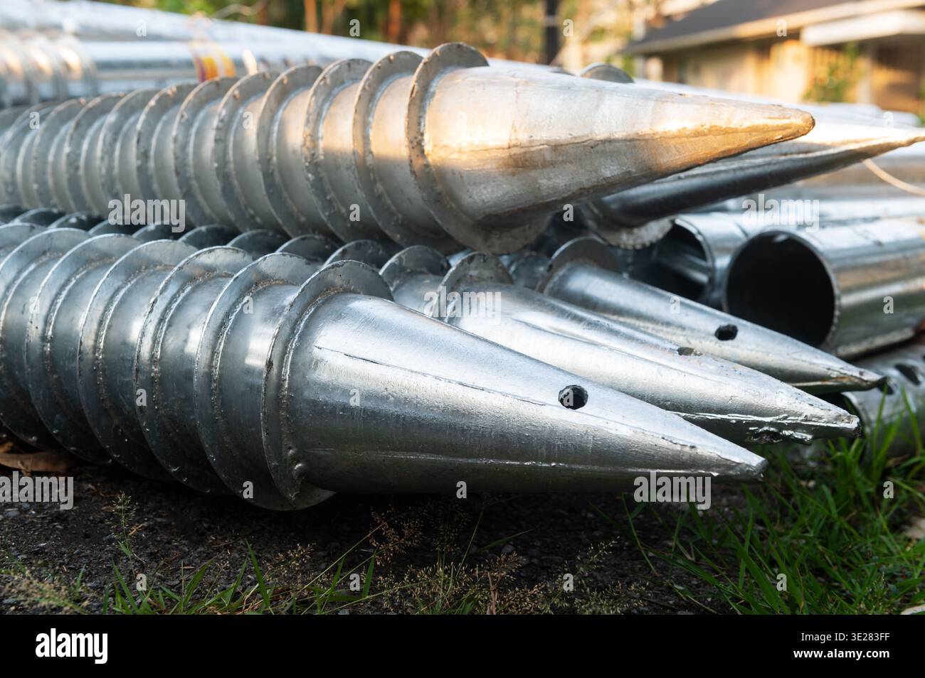 Stack piles building foundation hi-res stock photography and images - Alamy