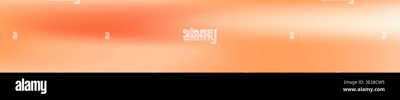 Sunset gradation with warmth and soft evening dreams. Stock Vector