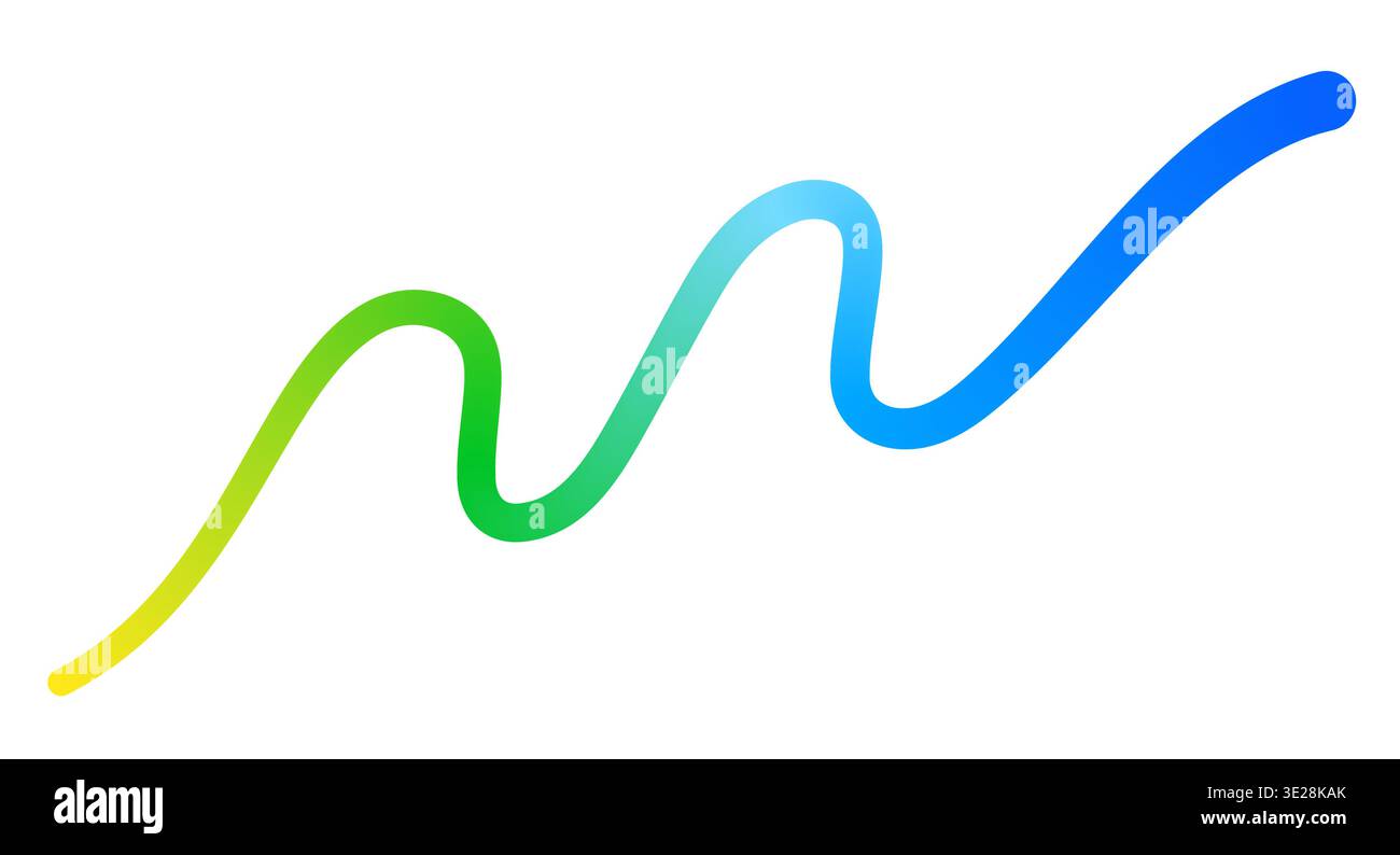 Abstract gradient curve colorful wavy line background. Stock Vector