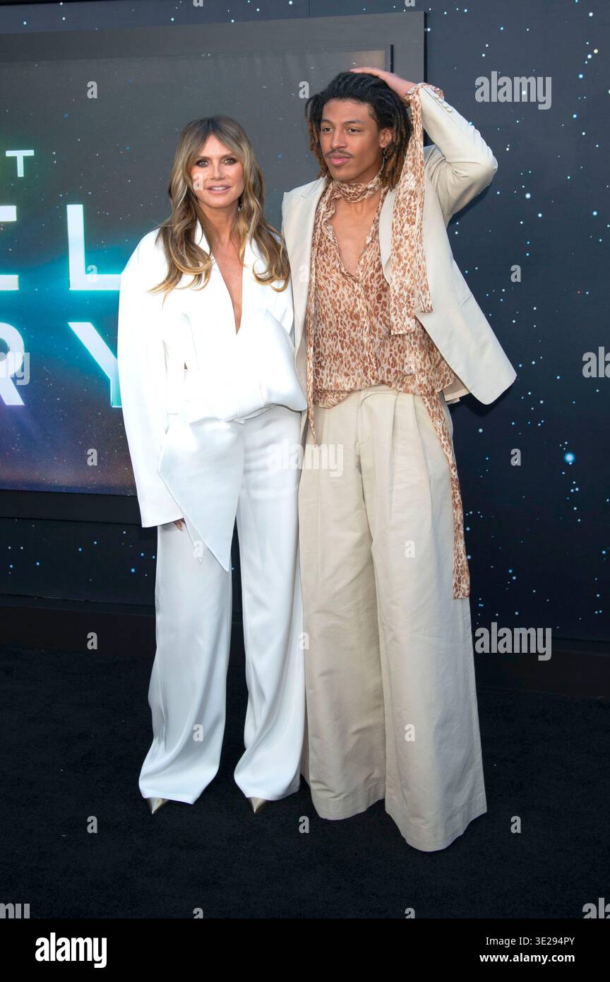 Heidi Klum with son Henry Samuel at the premiere of the film 'Project ...