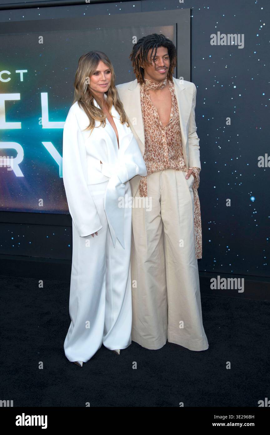 Heidi Klum with son Henry Samuel at the premiere of the film 'Project ...