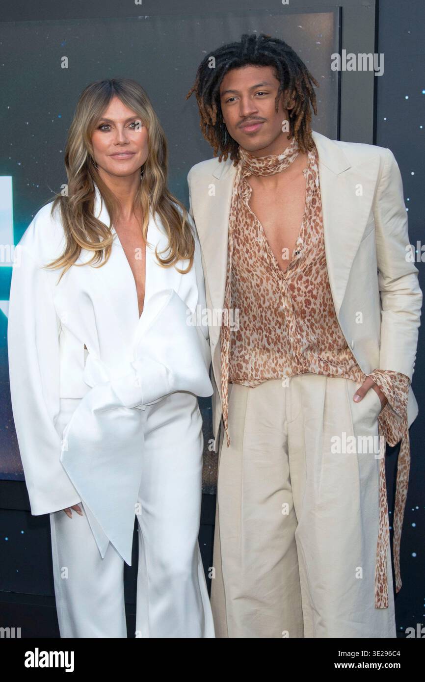 Heidi Klum with son Henry Samuel at the premiere of the film 'Project ...