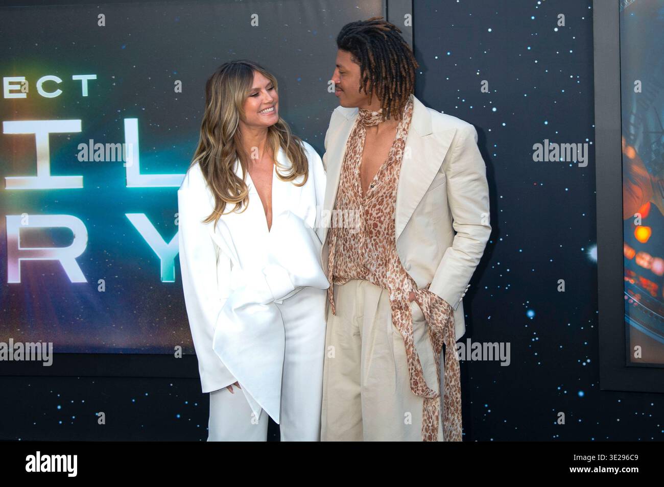 Heidi Klum with son Henry Samuel at the premiere of the film 'Project ...