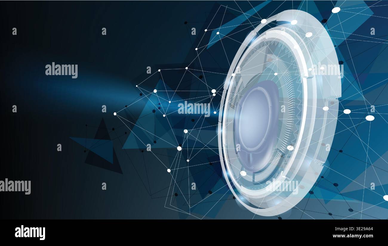 Super Artificial Intelligence innovation,vector design futuristic image Stock Vector
