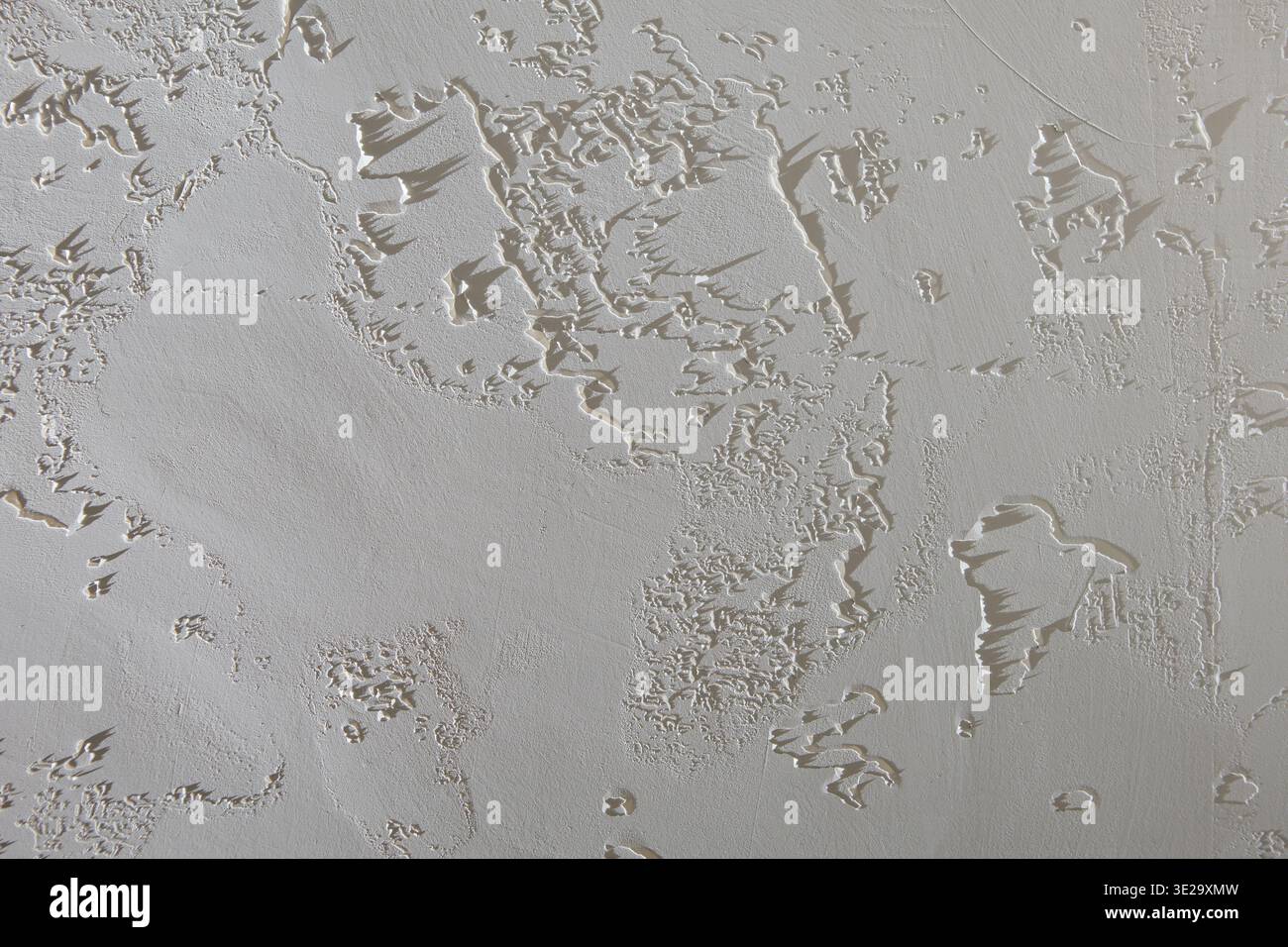 white concrete wall with putty texture Stock Photo