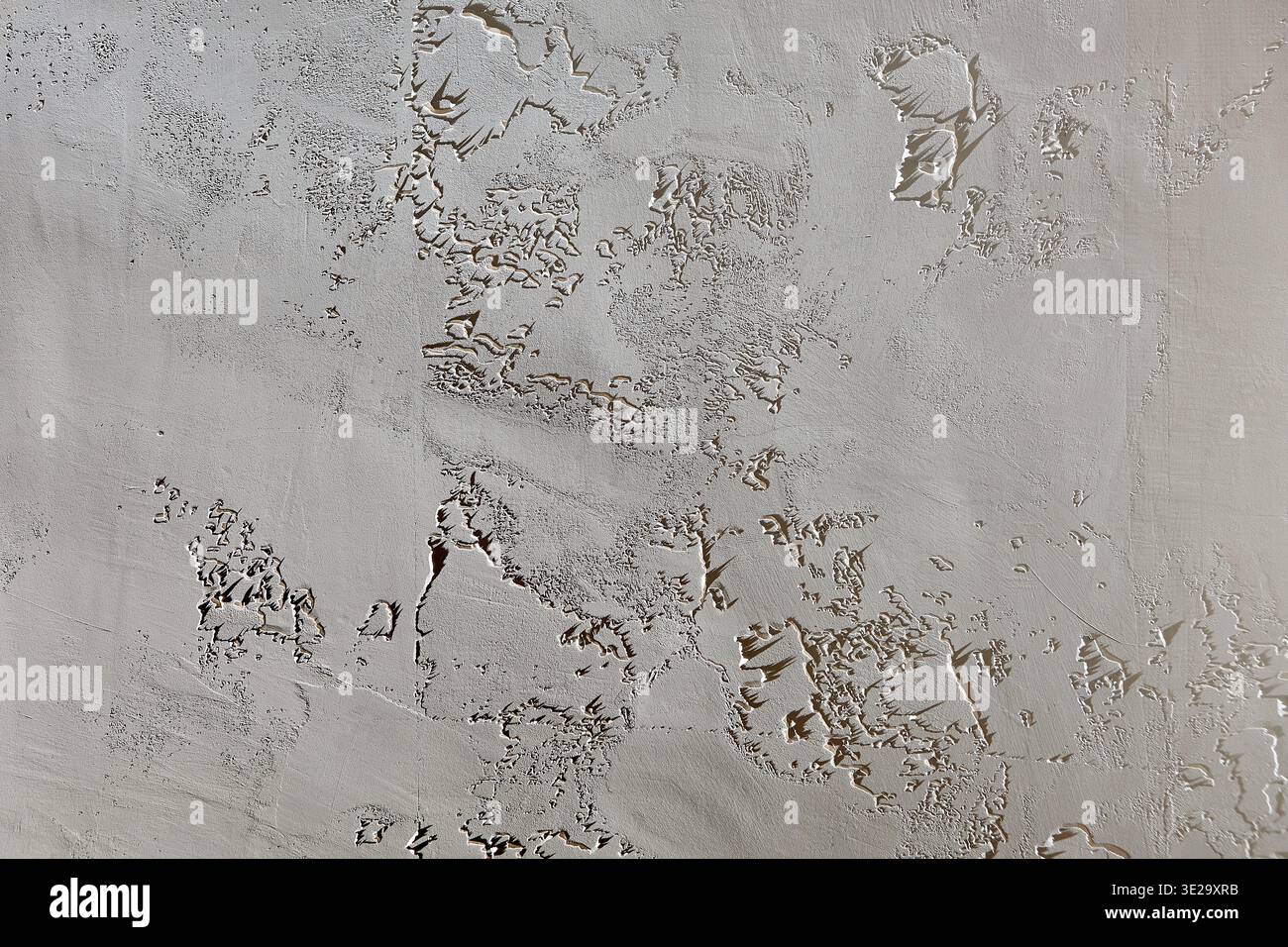 concrete white wall with putty texture Stock Photo