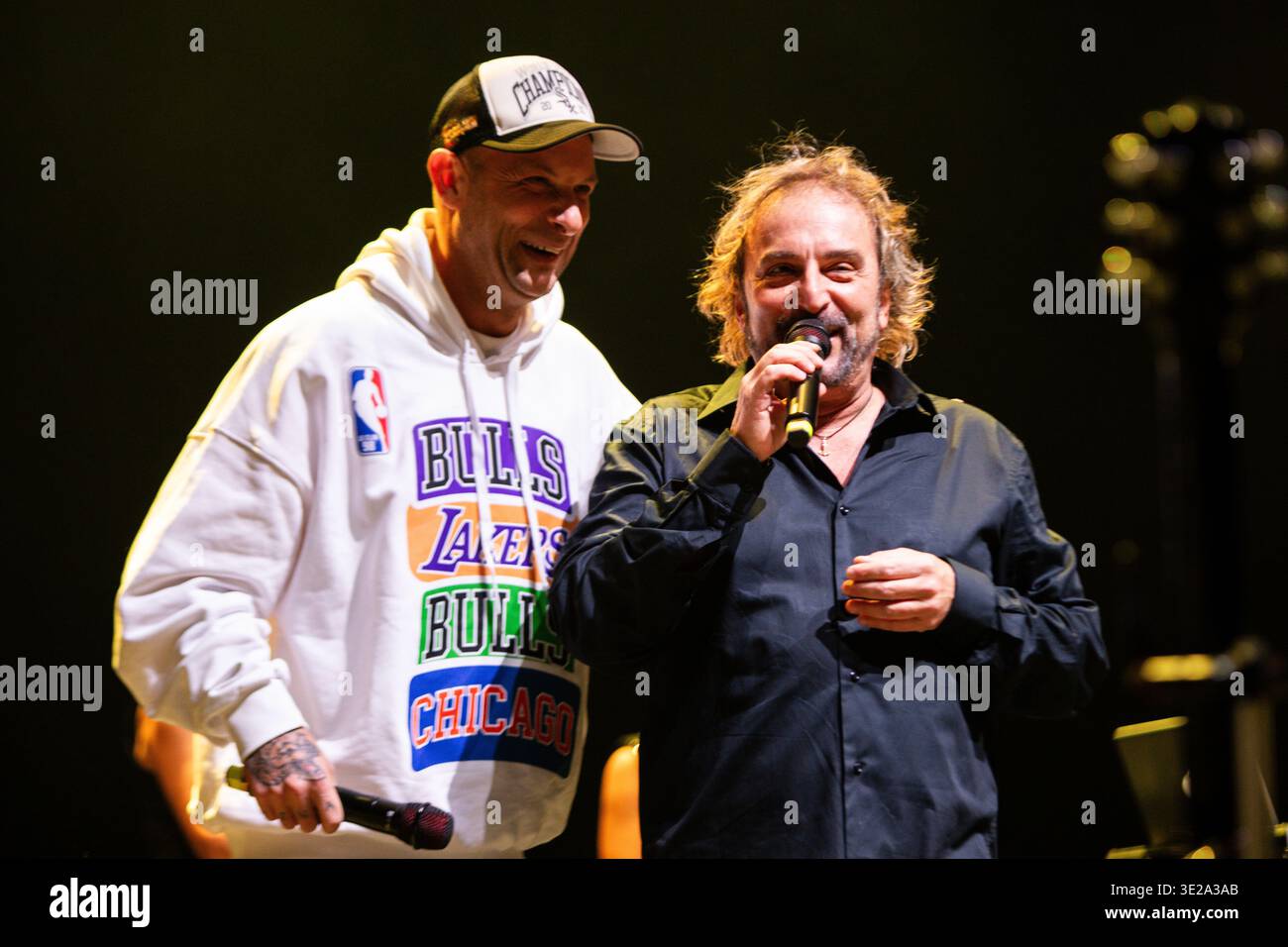 Italy. 27 December 2023. Tony Tammaro performs live on stage during “La Grande Notte dei Tammarri 2” Stock Photo