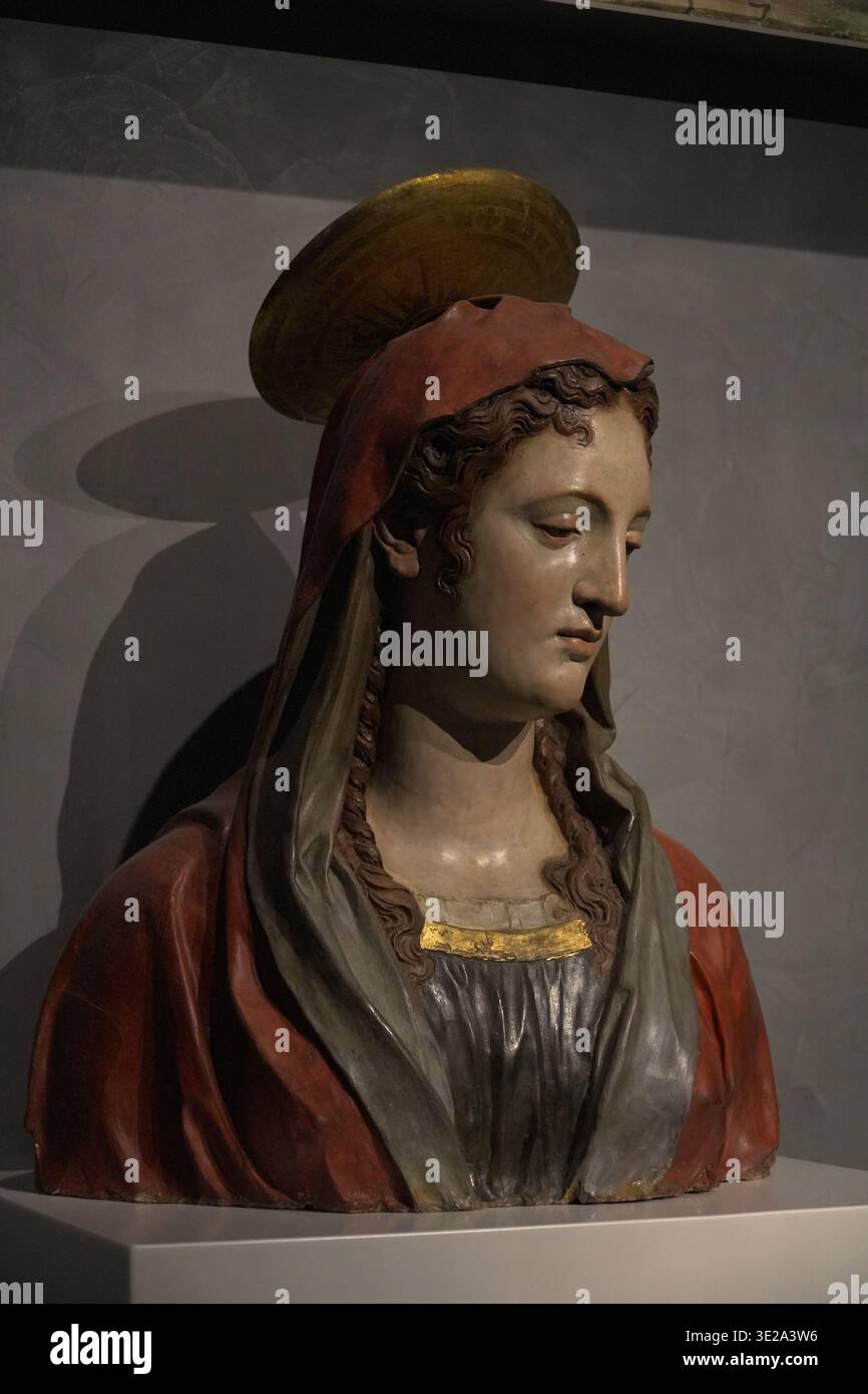 Italian Renaissance Opera Bust of Saint Mary Magdalene. Opera del Duomo Museum, Florence, Italy ...
