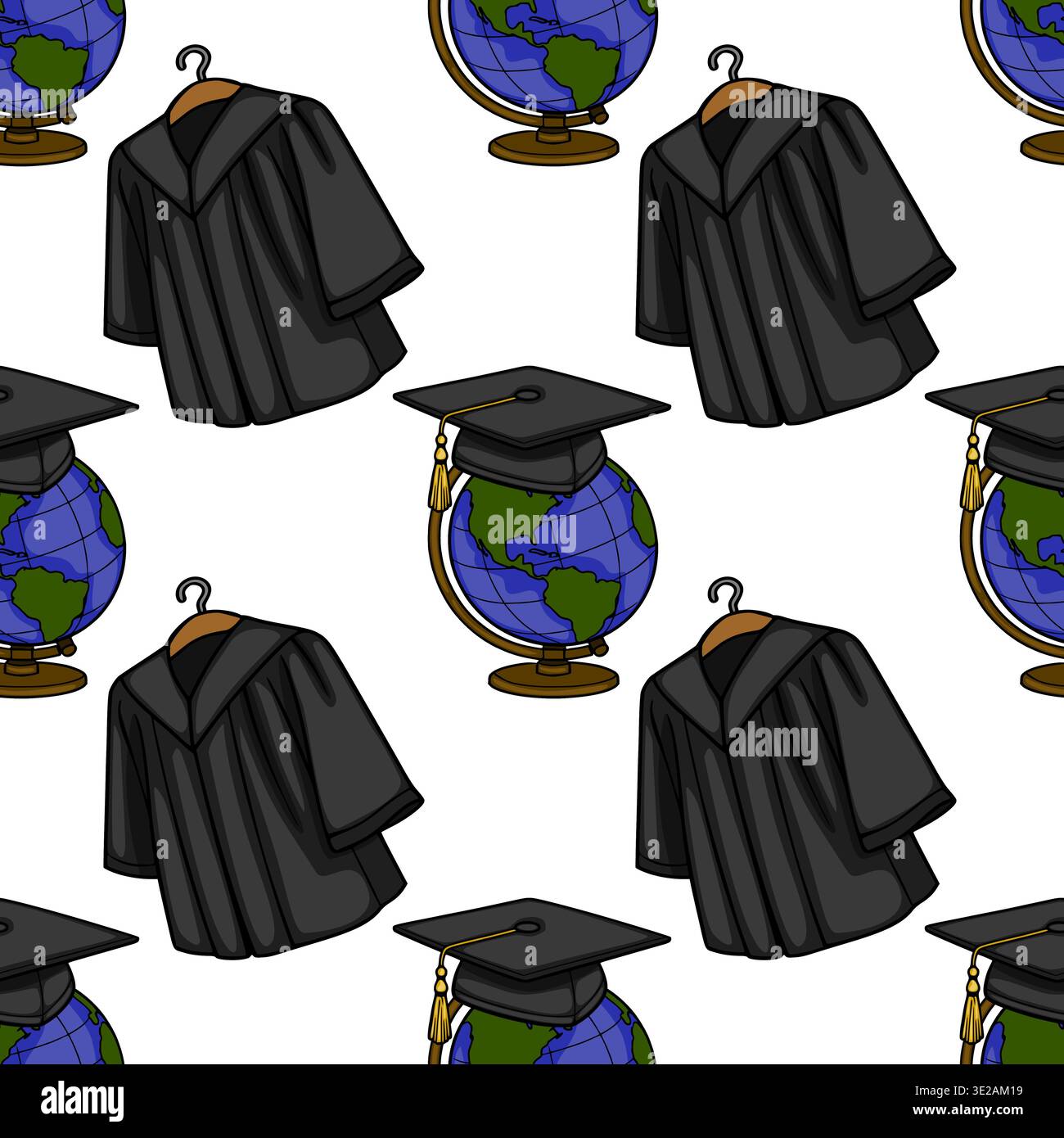 Black graduation gowns Stock Vector Images - Alamy