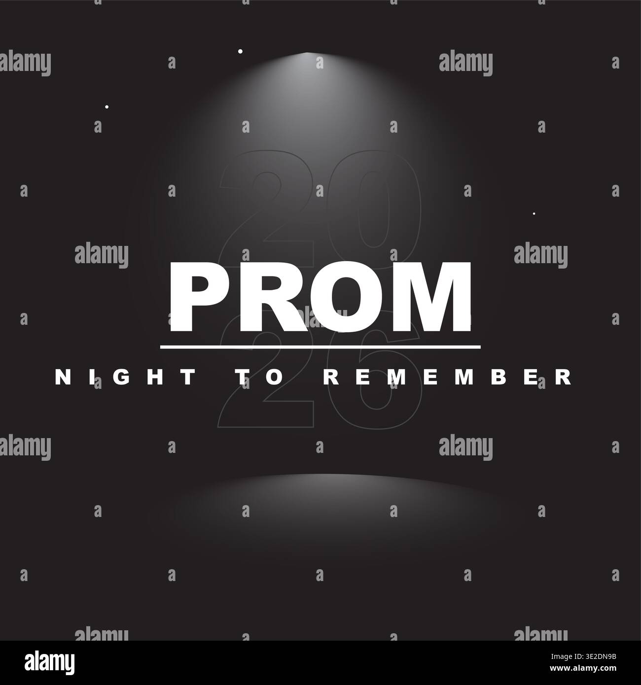 Prom Night Comp Prom night to remember event graphic illustration with spotlight on ...