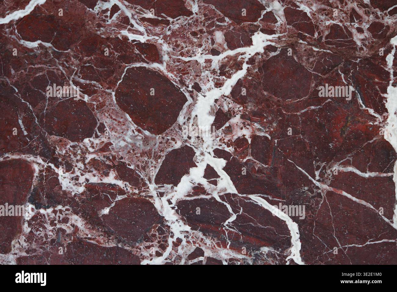 White and red patterned marble in nature Stock Photo