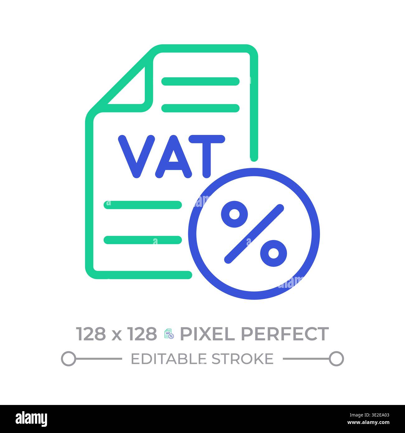 Vat two color line icon Stock Vector