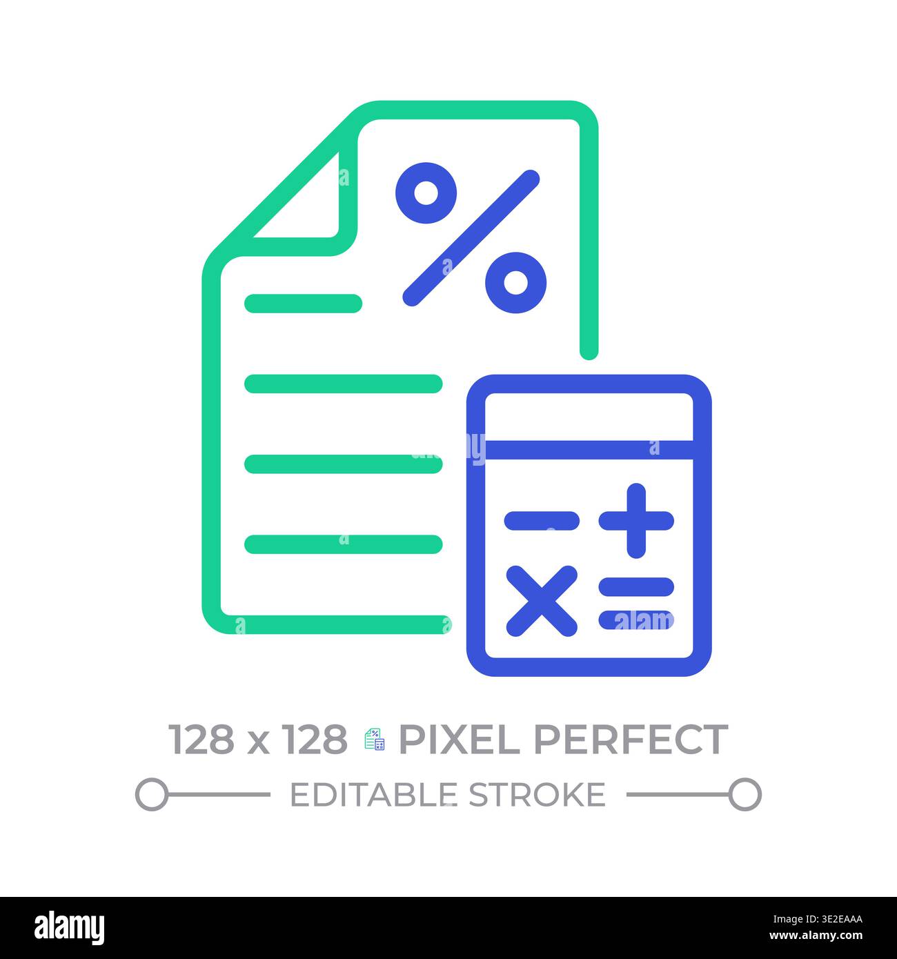 Accounting two color line icon Stock Vector