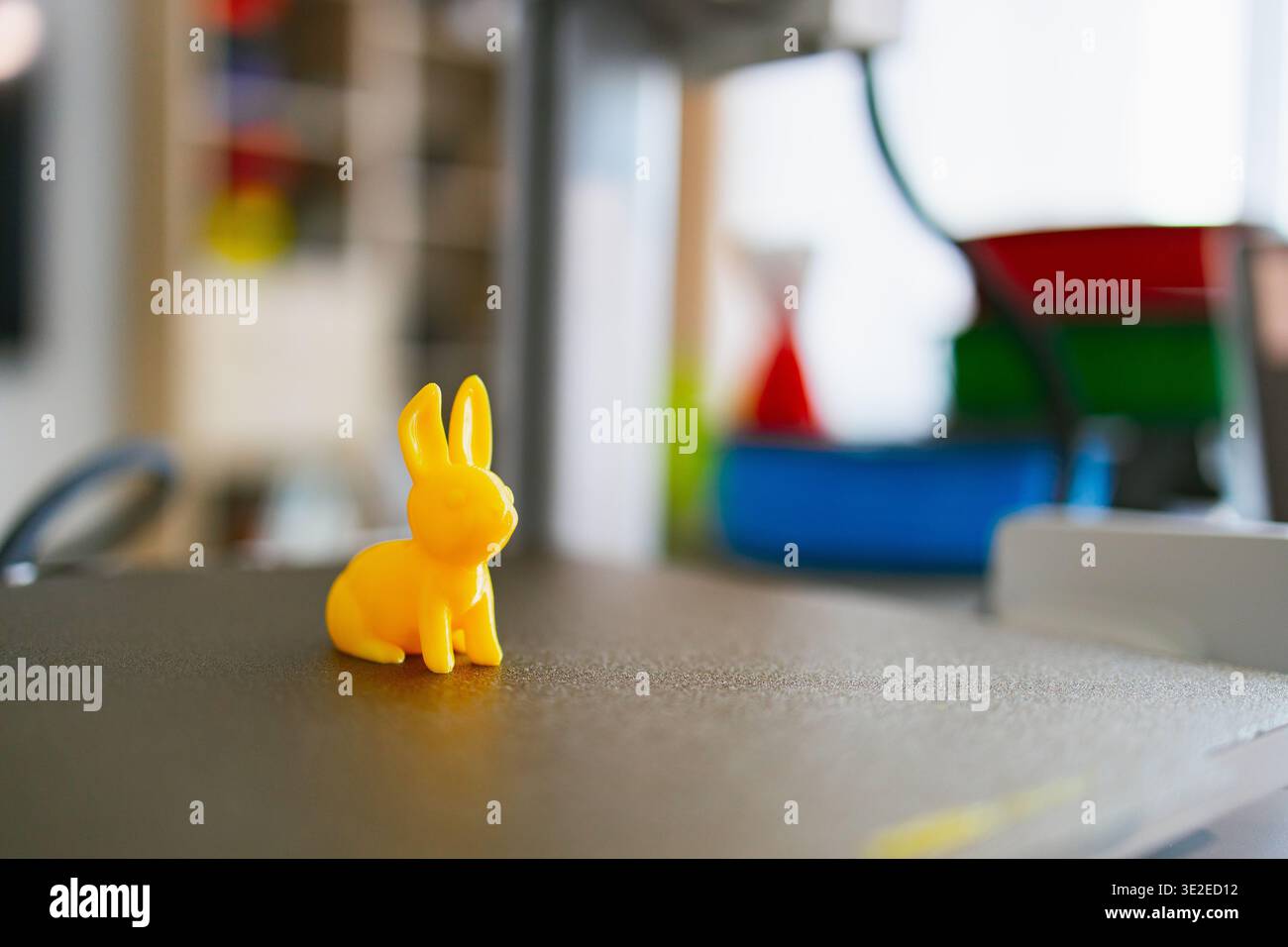 Yellow Bunny 3D Print Stock Photo