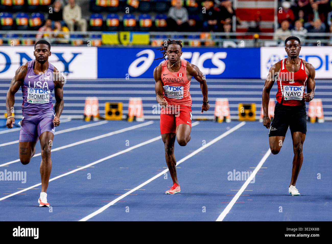 Travis Campbell of Canada competing on the Men's 60m on Day 1 of the ...